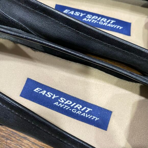 Easy Spirit Anti-Gravity Black Leather Loafers Size 7.5 AA Rubber Sole Shoes - Picture 12 of 13